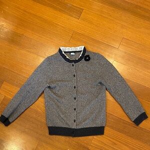 J. Crew Ruffle Neck Cardigan